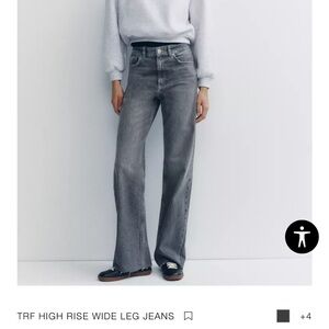 NWT ZARA Size 4 TRF High Rise Wide Leg Jeans